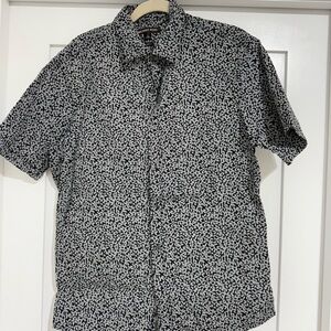 Michael Kors Black and White Patterned Shirt